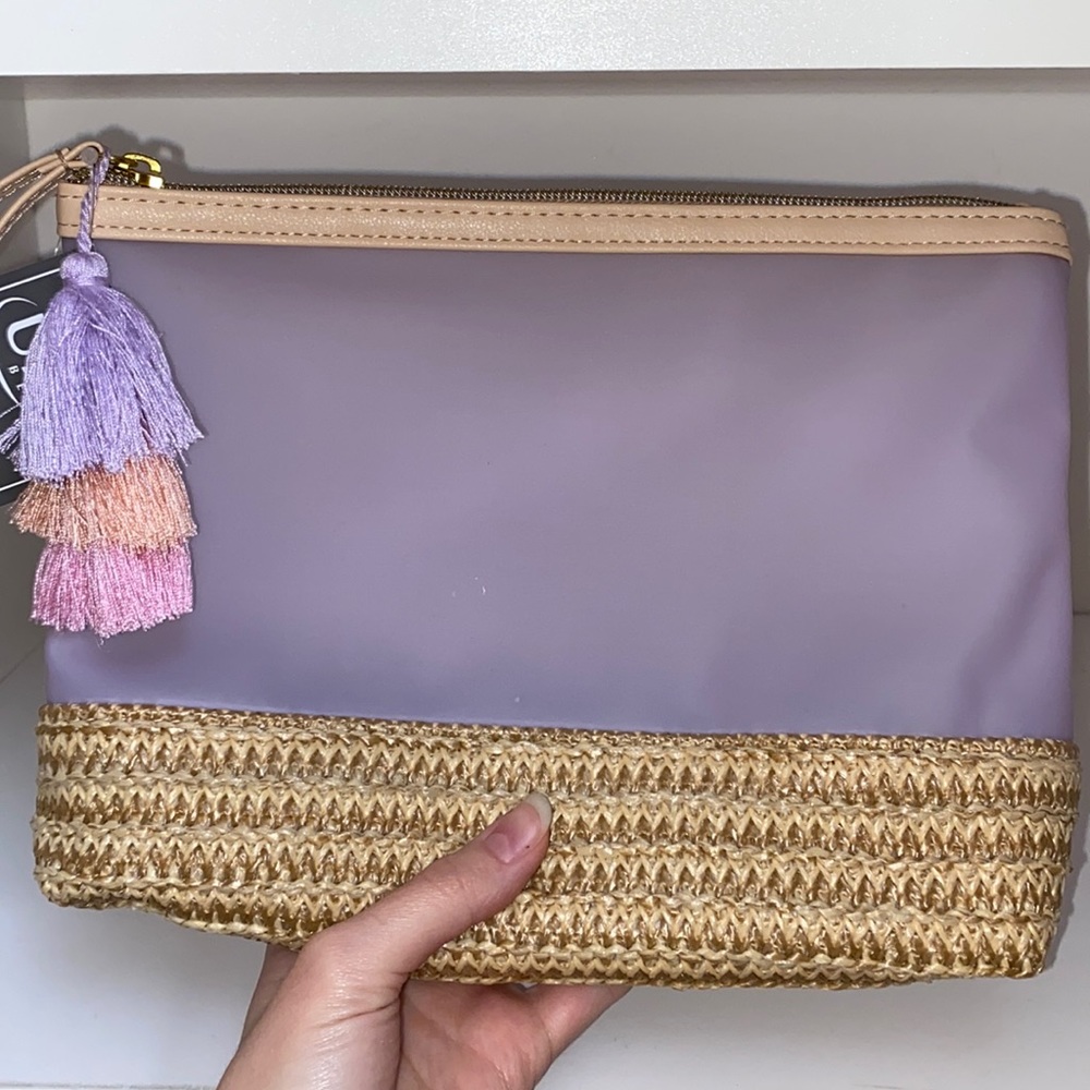 🆕Semi-Sheer Ulta Cosmetic Case w/ Crochet and Tassel Detail